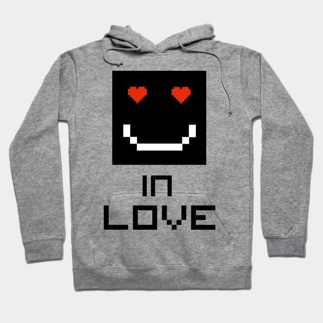 pixel face is in love Hoodie by SpassmitShirts